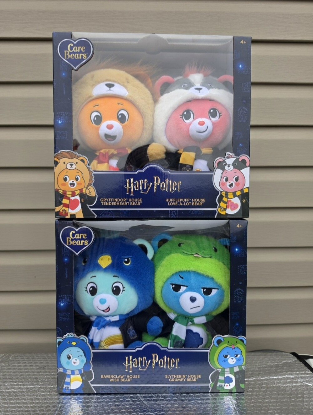 Care Bears X Harry Potter 25 Years of Magic Complete Set of 4 Bears IN HAND NEW